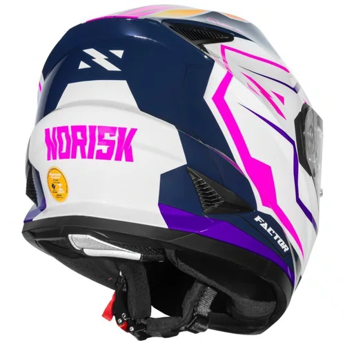 Capacete Fechado Norisk FF302 Soul Factor Branco Rosa