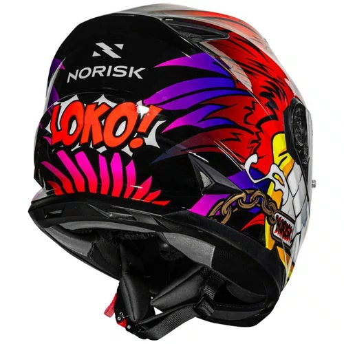 Capacete Fechado Norisk FF302 Soul Loko Vermelho Original