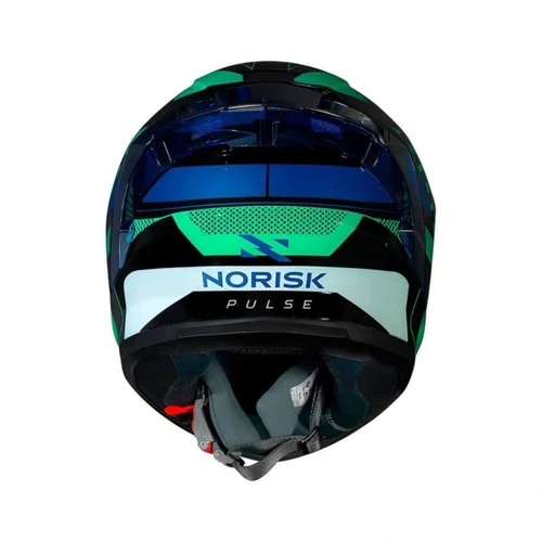 Capacete Fechado Norisk Flow Pulse Verde Azul