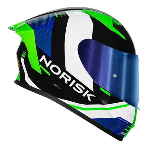 Capacete Fechado Norisk Flow Run Preto Branco Black White Original