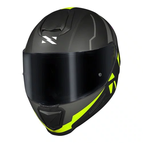 Capacete Fechado Norisk Razor Full Preto Amarelo Fosco Premium
