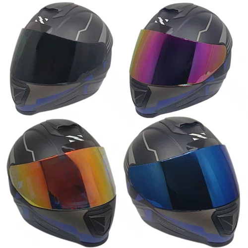 Capacete Fechado Norisk Razor Full Preto Azul Fosco