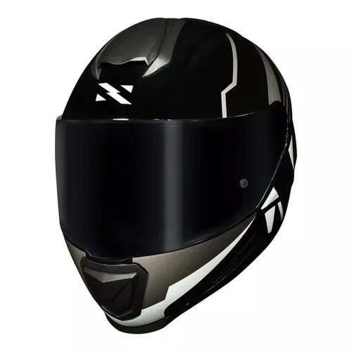 Capacete Fechado Norisk Razor Full Preto Branco Premium Original