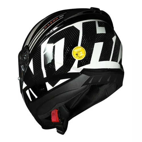 Capacete Fechado Norisk Razor Full Preto Branco Premium Original