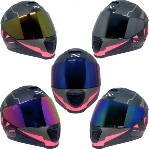 Capacete Fechado Norisk Razor Full Preto Rosa Fosco