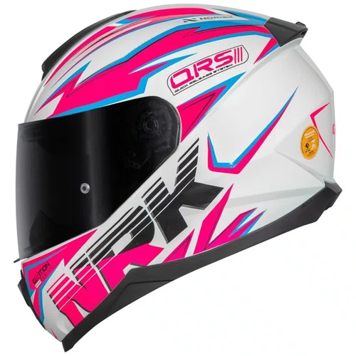 Capacete Fechado Norisk Razor Ghost Branco Rosa