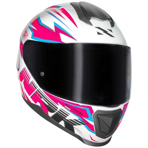 Capacete Fechado Norisk Razor Ghost Branco Rosa