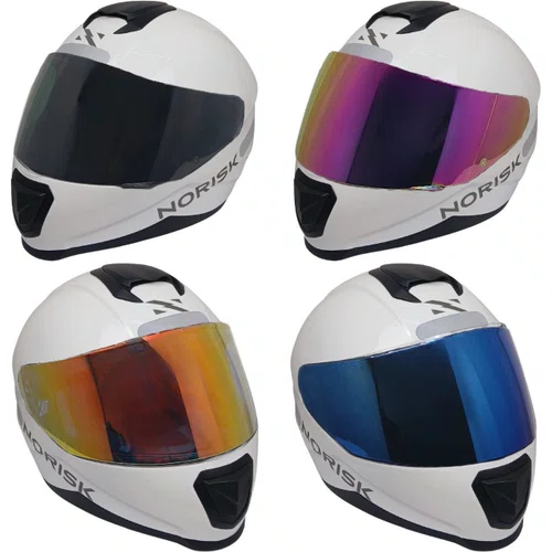 Capacete Fechado Norisk Razor Solid Monocolor Branco
