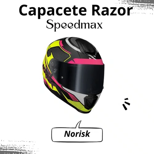 Capacete Fechado Norisk Razor Speedmax Fosco Amarelo Original