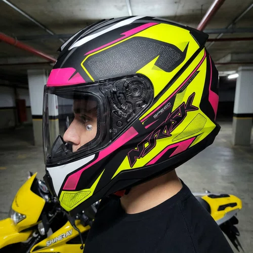 Capacete Fechado Norisk Razor Speedmax Fosco Amarelo Original