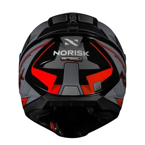 Capacete Fechado Norisk Razor Speedmax Preto Cinza Laranja