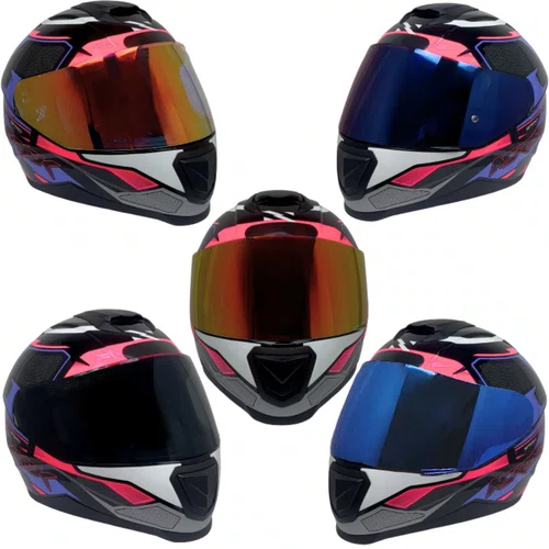 Capacete Fechado Norisk Razor SpeedMax Preto Pink Original