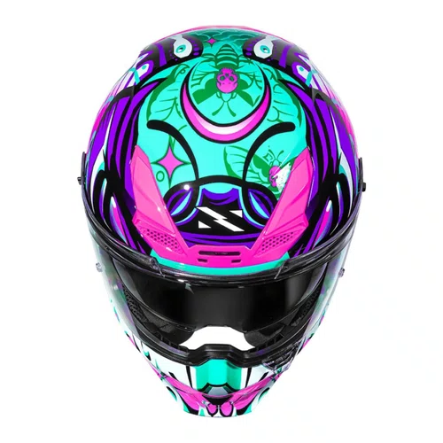 Capacete Fechado Norisk Rock Com Oculos Solar Butterfly Rosa