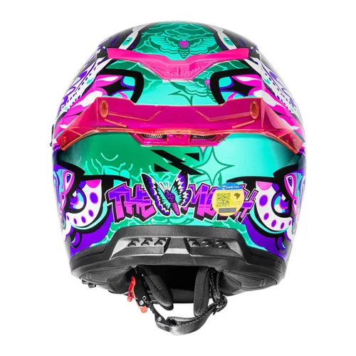Capacete Fechado Norisk Rock Com Oculos Solar Butterfly Rosa