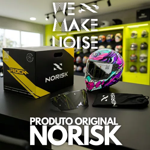 Capacete Fechado Norisk Rock Com Oculos Solar Butterfly Rosa