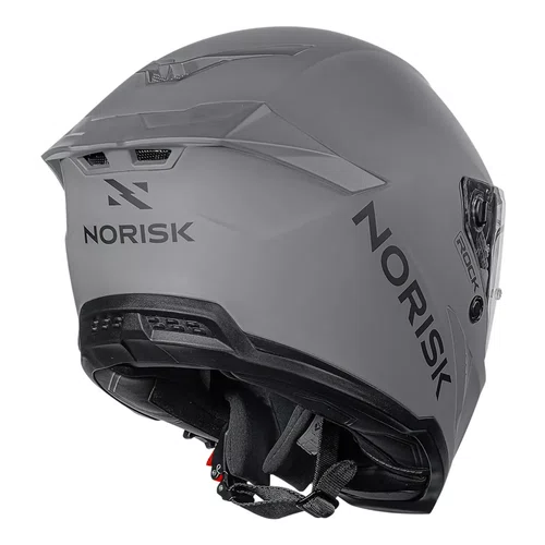 Capacete Fechado Norisk Rock Com Oculos Solar Monocolor Cinza Fosco