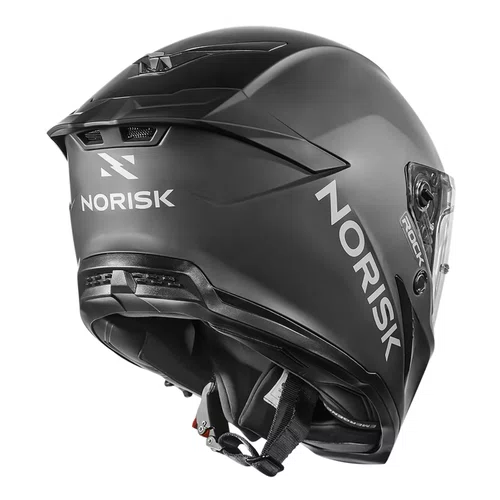 Capacete Fechado Norisk Rock Com Oculos Solar Monocolor Preto Fosco