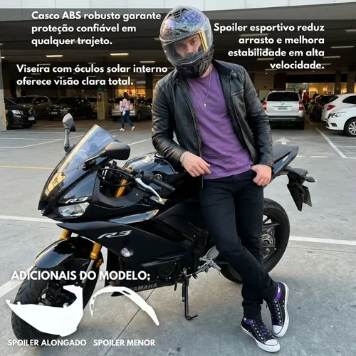 Capacete Fechado Norisk Strada 2 Cobra Purple