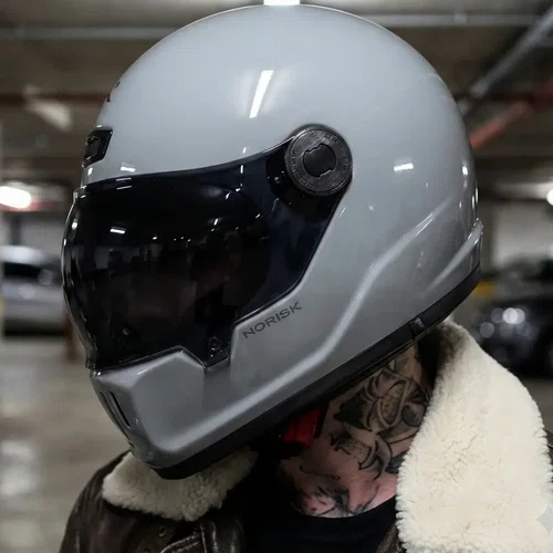Capacete Fechado Norisk V8 Monocolor Nardo Cinza