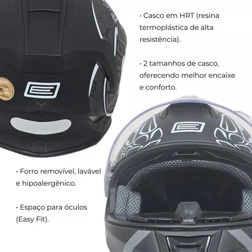 Capacete Fechado Origine Dinamo Fighter Titanium Preto Fosco