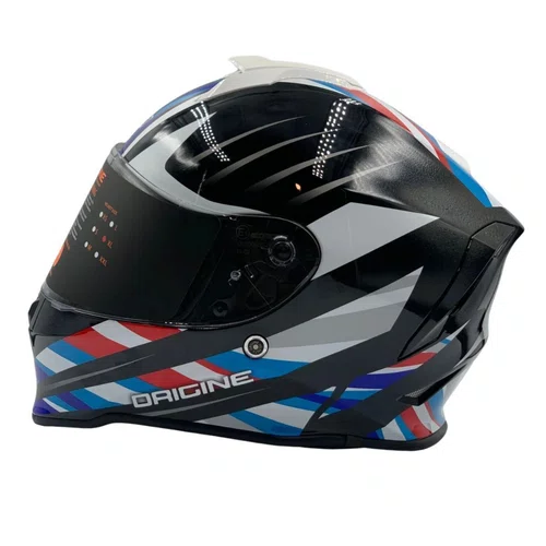 Capacete Fechado Origine Dinamo Foolish Branco Preto Brilho