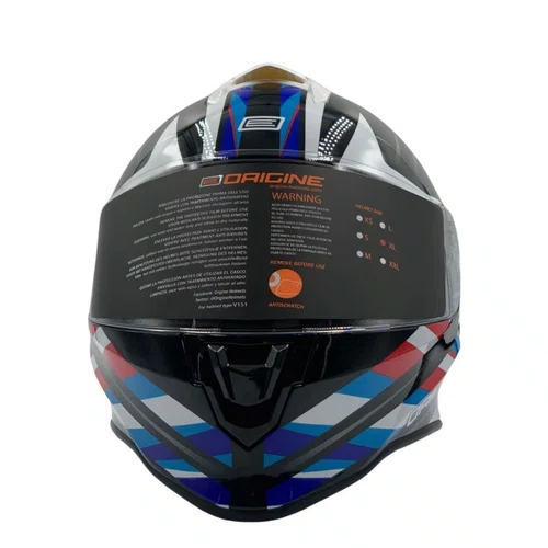 Capacete Fechado Origine Dinamo Foolish Branco Preto Brilho