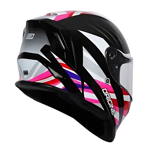Capacete Fechado Origine Dinamo Foolish Rosa Preto Brilho