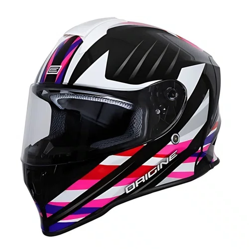 Capacete Fechado Origine Dinamo Foolish Rosa Preto Brilho