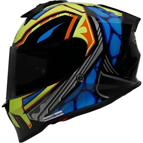 Capacete Fechado Origine Dinamo SZ Lirik Amarelo Azul Brilho
