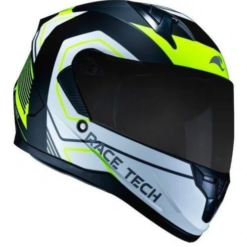Capacete Fechado Race Tech Sector Exilio Fosco Preto Amarelo