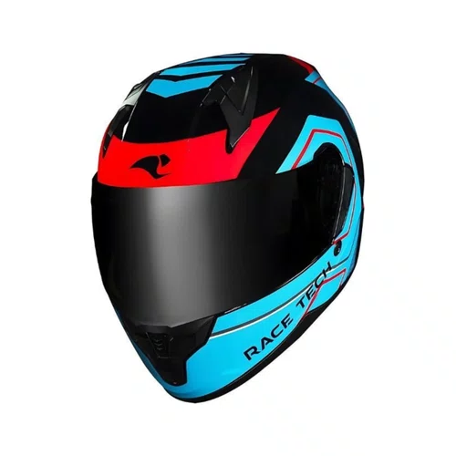 Capacete Fechado Race Tech Sector Exilio Preto Azul Vermelho