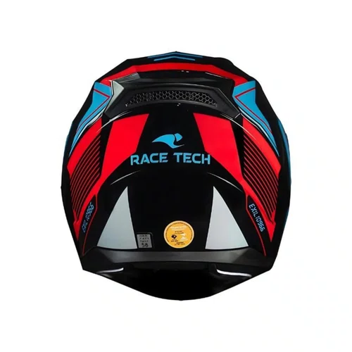 Capacete Fechado Race Tech Sector Exilio Preto Azul Vermelho