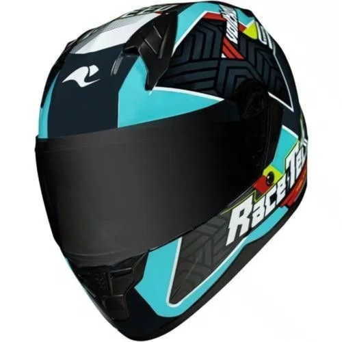 Capacete Fechado Race Tech Sector Voltkon Preto Verde Original