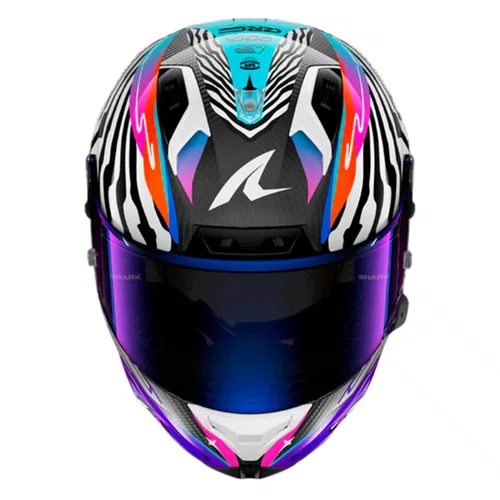 Capacete Fechado Shark Aeron Speed Fancy Branco Laranja