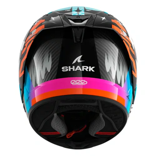 Capacete Fechado Shark Aeron Speed Fancy Branco Laranja
