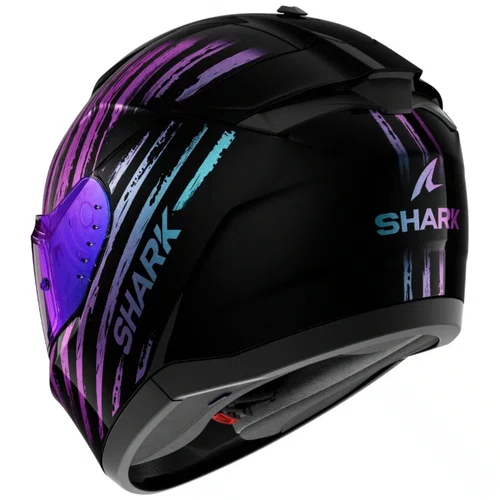 Capacete Fechado Shark Ridill 2 Assya Preto Roxo