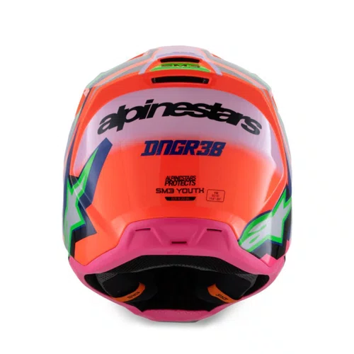 Capacete Infantil Alpinestars SM3 Youth Deegan Laranja Fluor