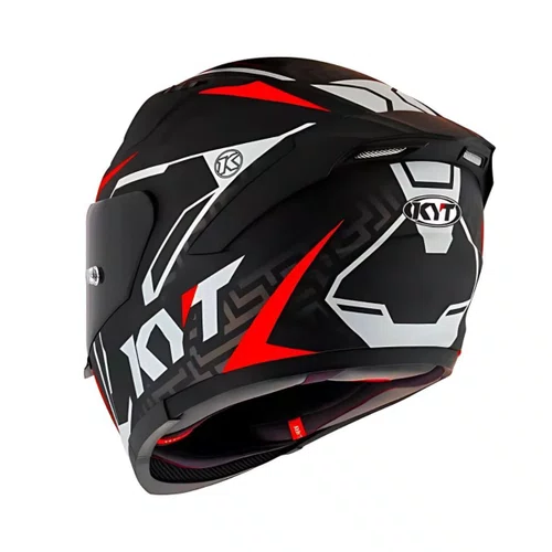 Capacete Kyt Striker 2V Asphalt Preto Fosco Vermelho Original