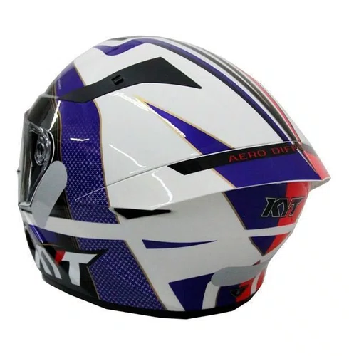 Capacete Kyt Tt Course Grand Prix Azul Vermelho