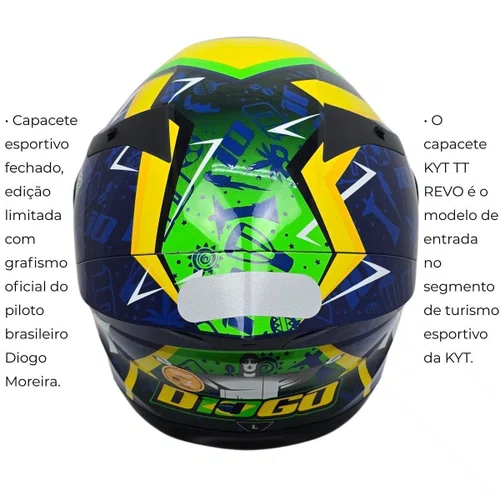 Capacete Kyt TT Revo Diogo Moreira Oficial + Viseira Cristal