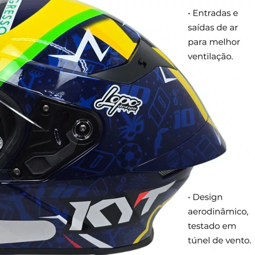Capacete Kyt TT Revo Diogo Moreira Oficial + Viseira Cristal