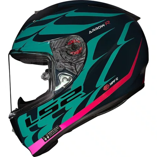 Capacete LS2 FF323 Arrow R Flames Azul Vermelho