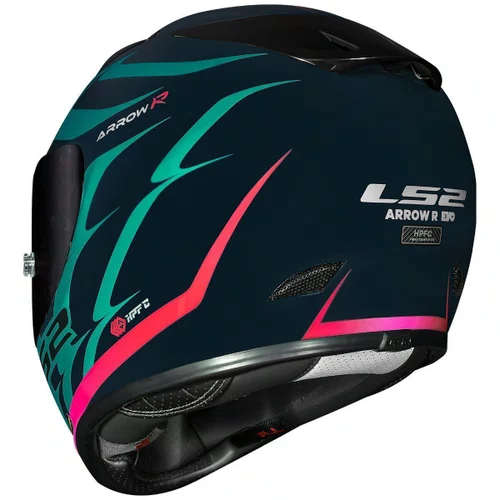 Capacete Fechado LS2 FF323 Arrow R Flames Azul Vermelho