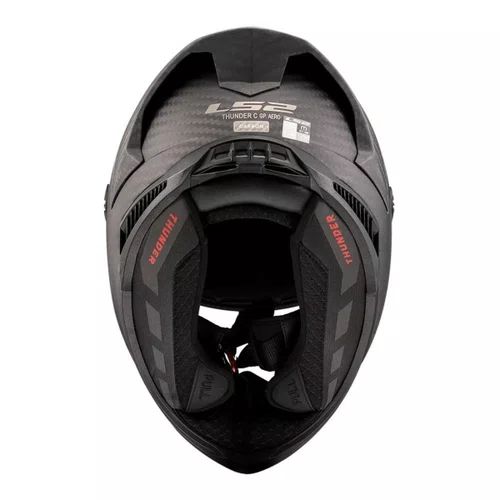 Capacete Fechado Ls2 Ff805 Thunder C GP Solid Carbon Preto Fosco