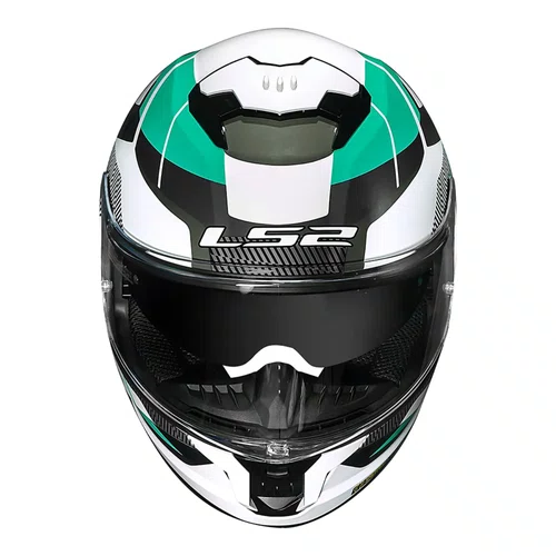 Capacete Fechado LS2 FF808 Stream 2 Road Branco Verde