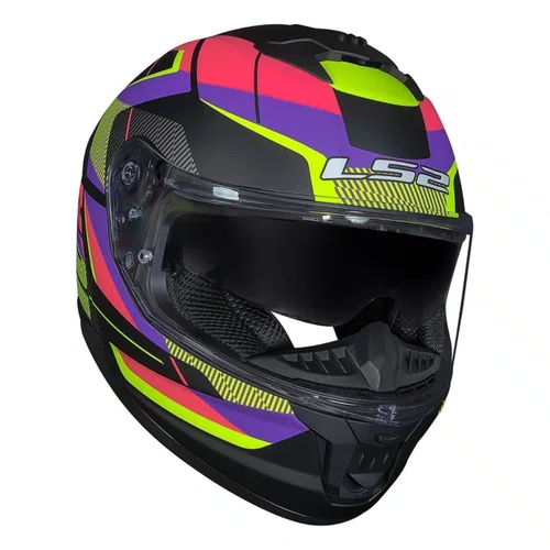 Capacete LS2 FF808 Stream 2 Road Rosa Preto Fosco