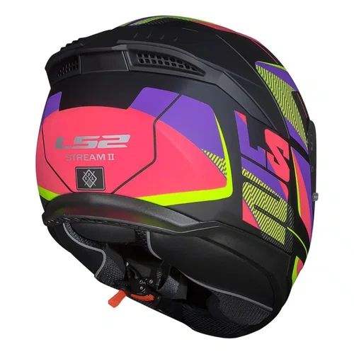 Capacete LS2 FF808 Stream 2 Road Rosa Preto Fosco