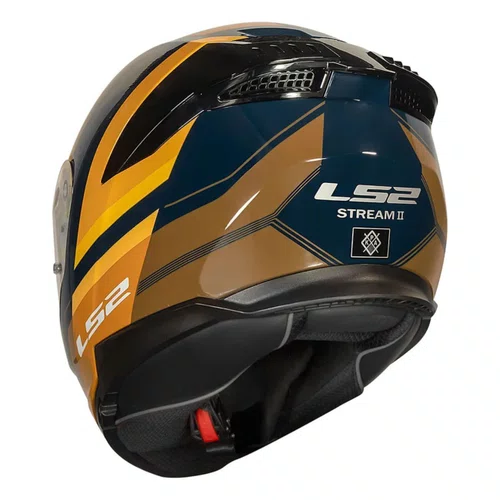 Capacete LS2 FF808 Stream 2 Vintage Azul Laranja