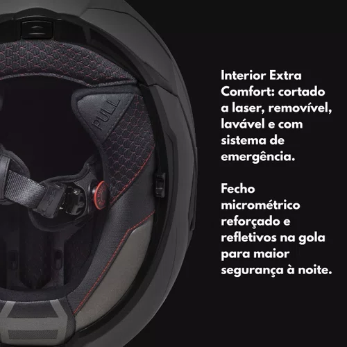Capacete Articulado Ls2 Ff906 Advant Noir Preto Fosco
