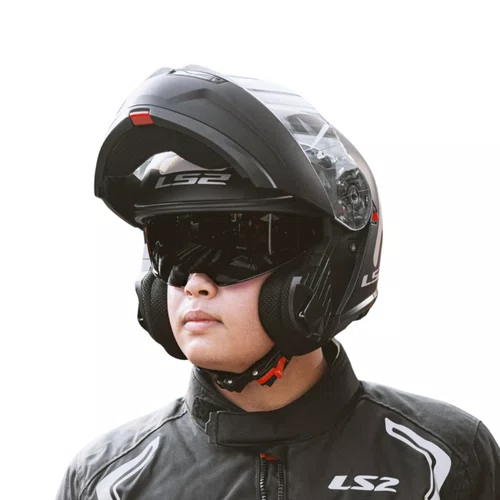 Capacete Articulado LS2 FF908 Strobe 2 - Preto Fosco Original